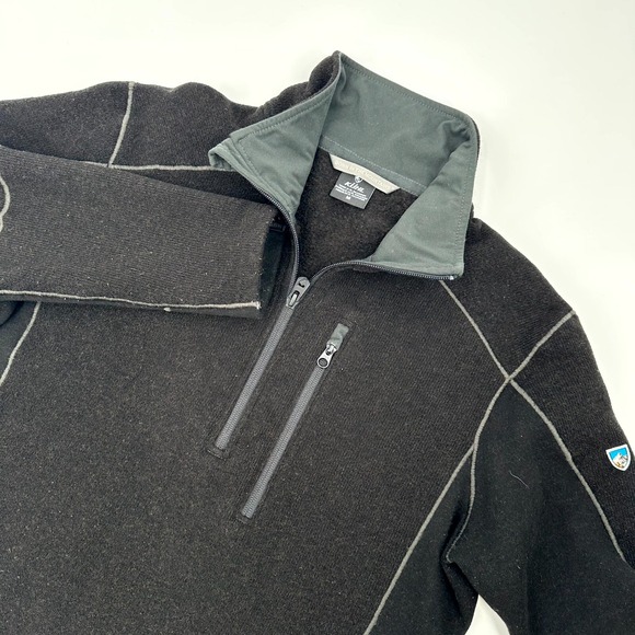 Kuhl Other - Kuhl Sweatshirt Mens Medium Black Fleece Lined Interceptr 1/4 Zip Pullover 3111